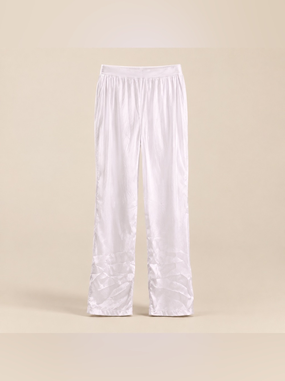 Erin London XXL White Inside Out Look Viscose Polyester Spandex Casual Pants
